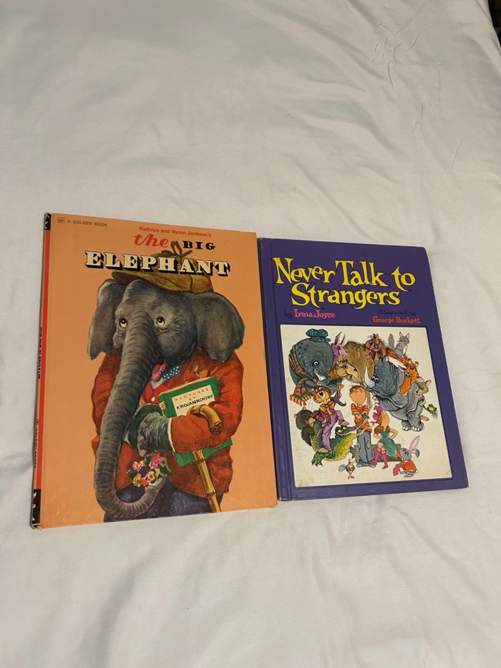 💸 SUPERSALE💸 Big Golden Book lot: Big Elephant, Never Talk to Strangers